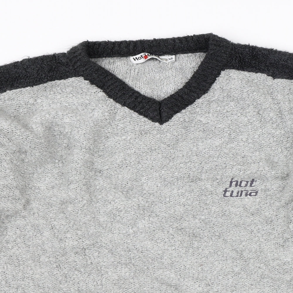 Hot Tuna Mens Grey  Knit Pullover Jumper Size XL