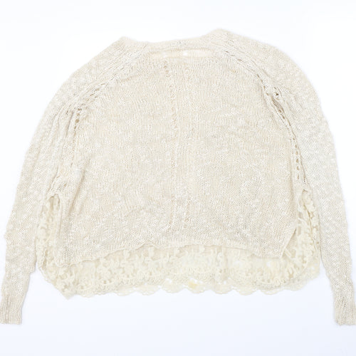 Vouley Vous Womens Beige   Pullover Jumper Size M