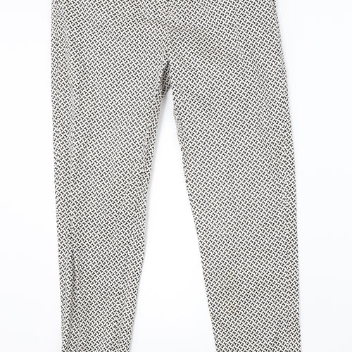 H&M Womens White Polka Dot  Dress Pants Trousers Size 10 L26 in