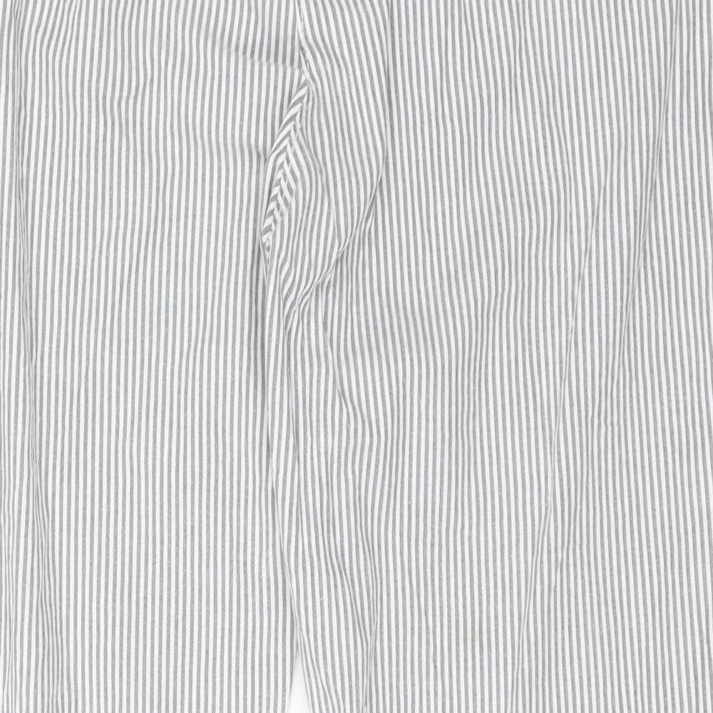NEXT Womens Grey Striped  Trousers  Size 18 L26 in