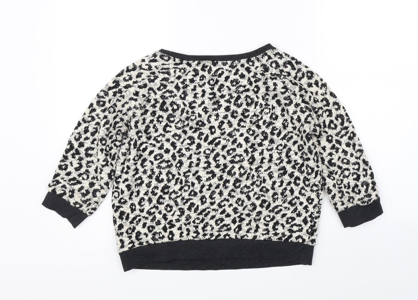 New Look Womens Beige Animal Print  Pullover Jumper Size 8