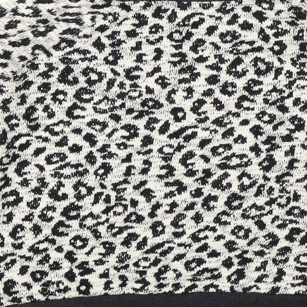 New Look Womens Beige Animal Print  Pullover Jumper Size 8