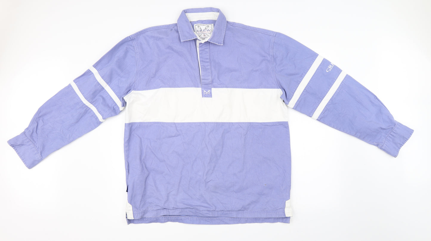 Crew Clothing Company Mens Blue Striped  Pullover Jumper Size M