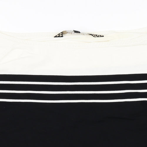 Principles Womens Black Striped  Pullover Jumper Size 10