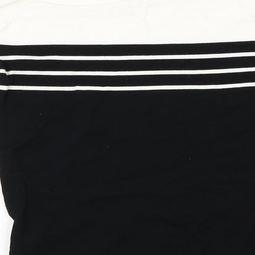 Principles Womens Black Striped  Pullover Jumper Size 10
