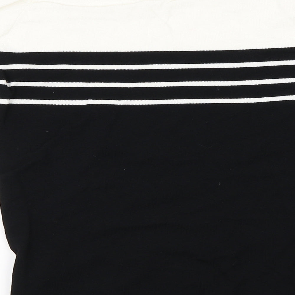 Principles Womens Black Striped  Pullover Jumper Size 10