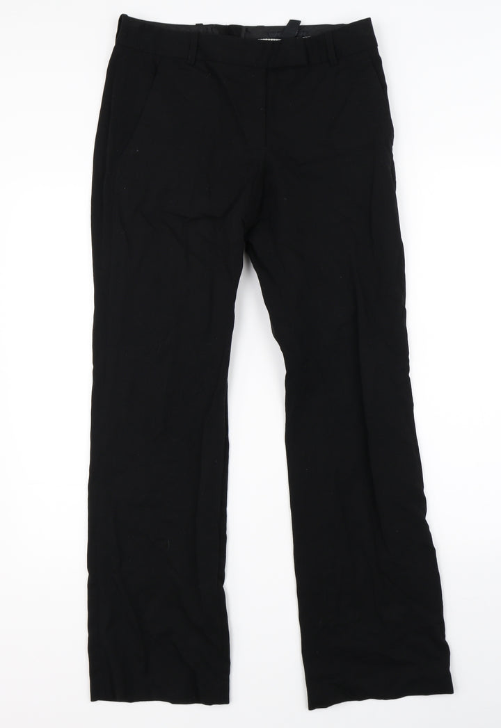 H&M Womens Black Dress Pants Trousers Size 8 L28 in