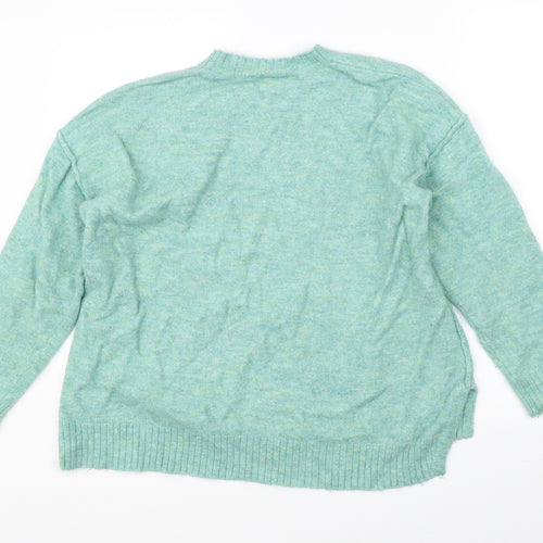 Love Knitwear Womens Green  Knit Pullover Jumper Size 14