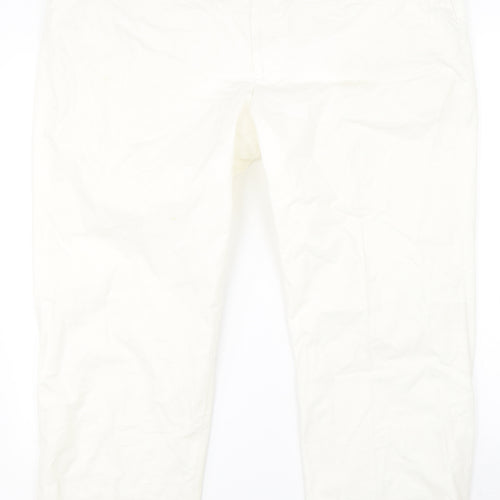 Preworn Womens White   Cropped Trousers Size 42 in L28 in