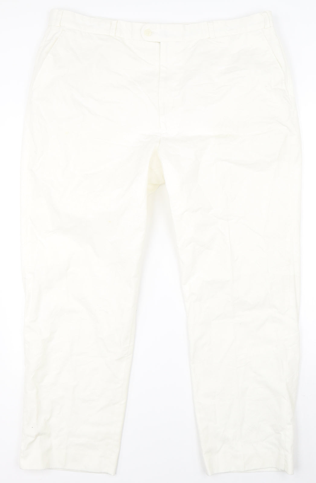 Preworn Womens White   Cropped Trousers Size 42 in L28 in