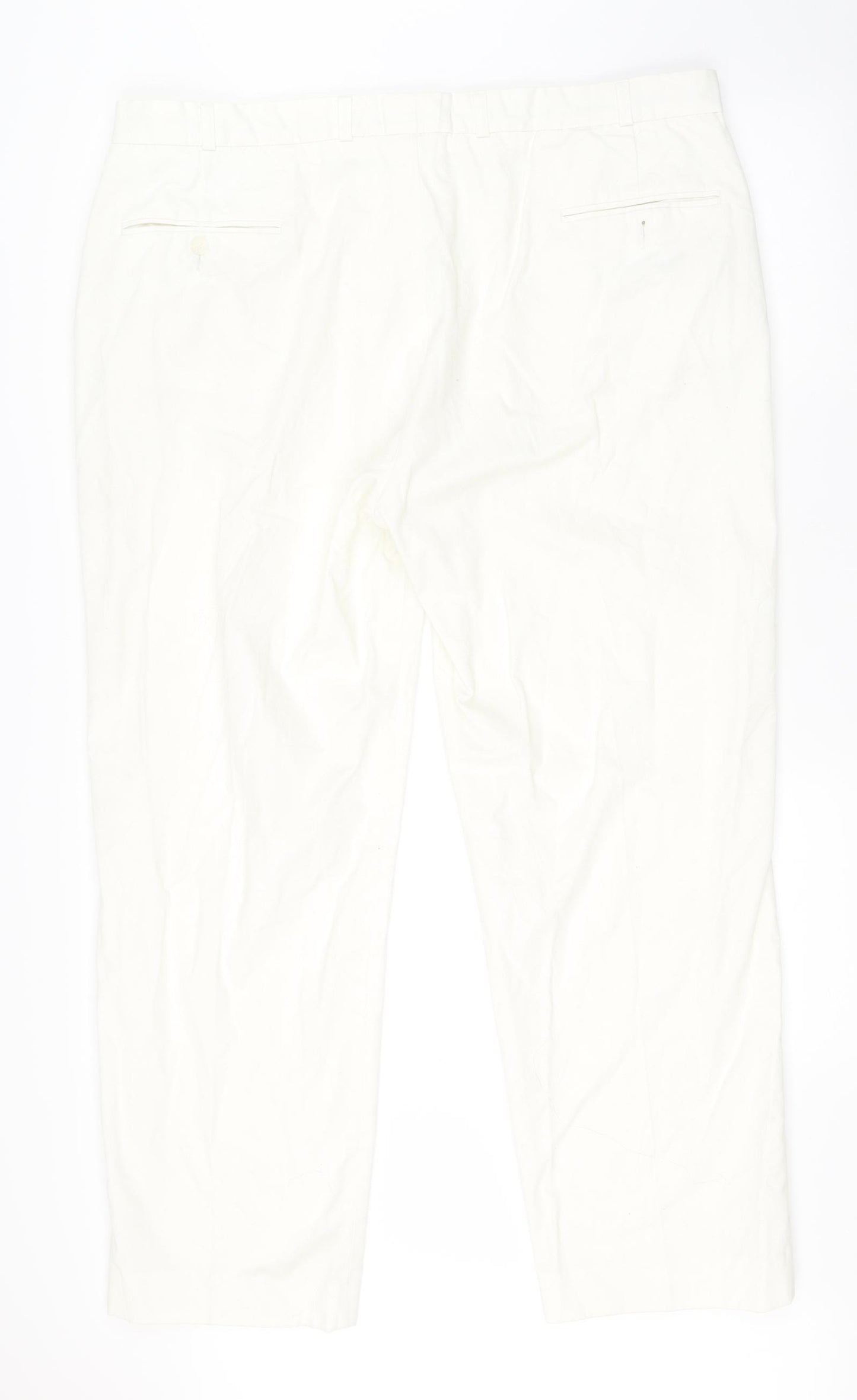 Preworn Womens White   Cropped Trousers Size 42 in L28 in