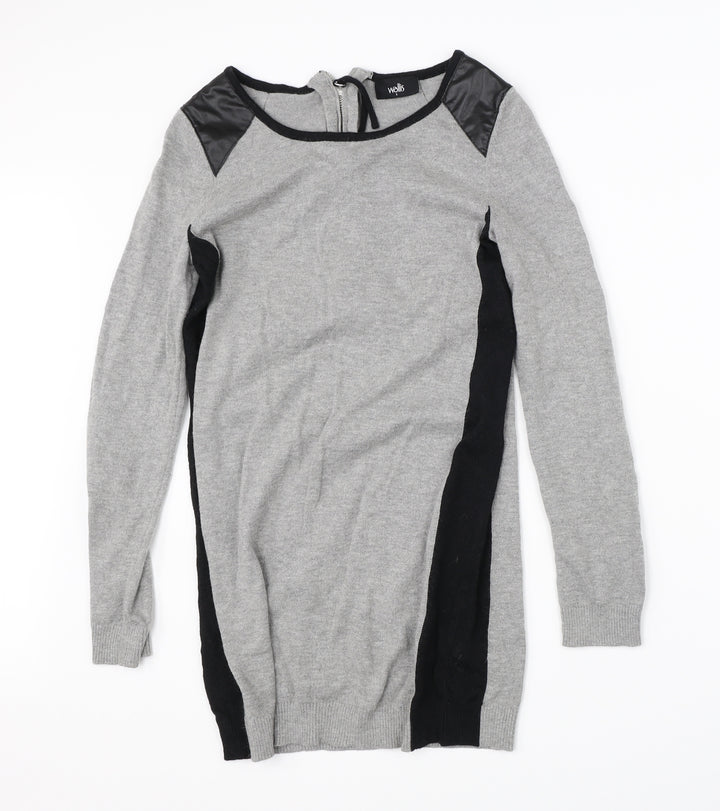 Wallis Womens Grey   Pullover Jumper Size S