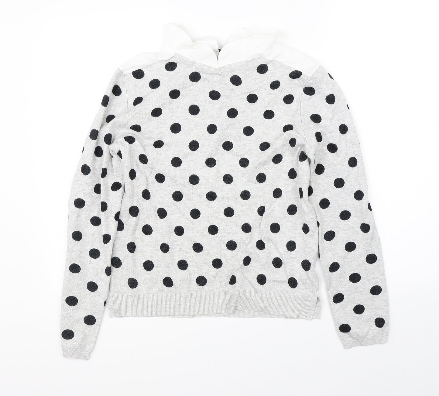 Papaya Womens Grey Polka Dot  Pullover Jumper Size 12