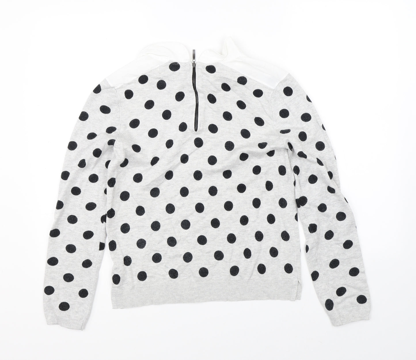 Papaya Womens Grey Polka Dot  Pullover Jumper Size 12