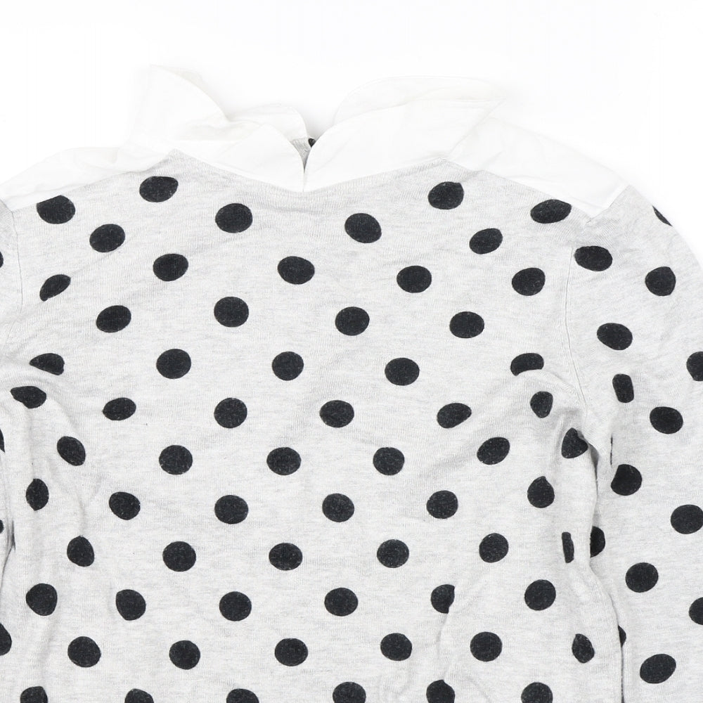 Papaya Womens Grey Polka Dot  Pullover Jumper Size 12