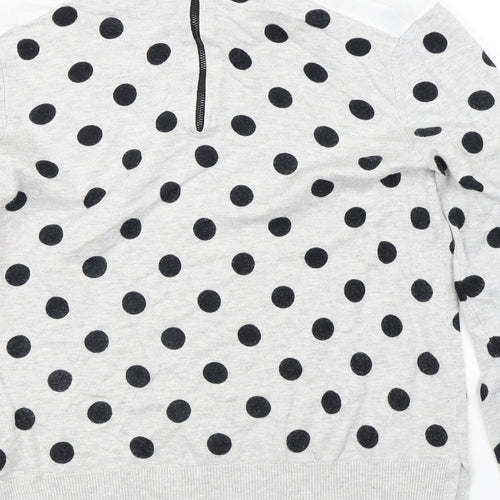 Papaya Womens Grey Polka Dot  Pullover Jumper Size 12