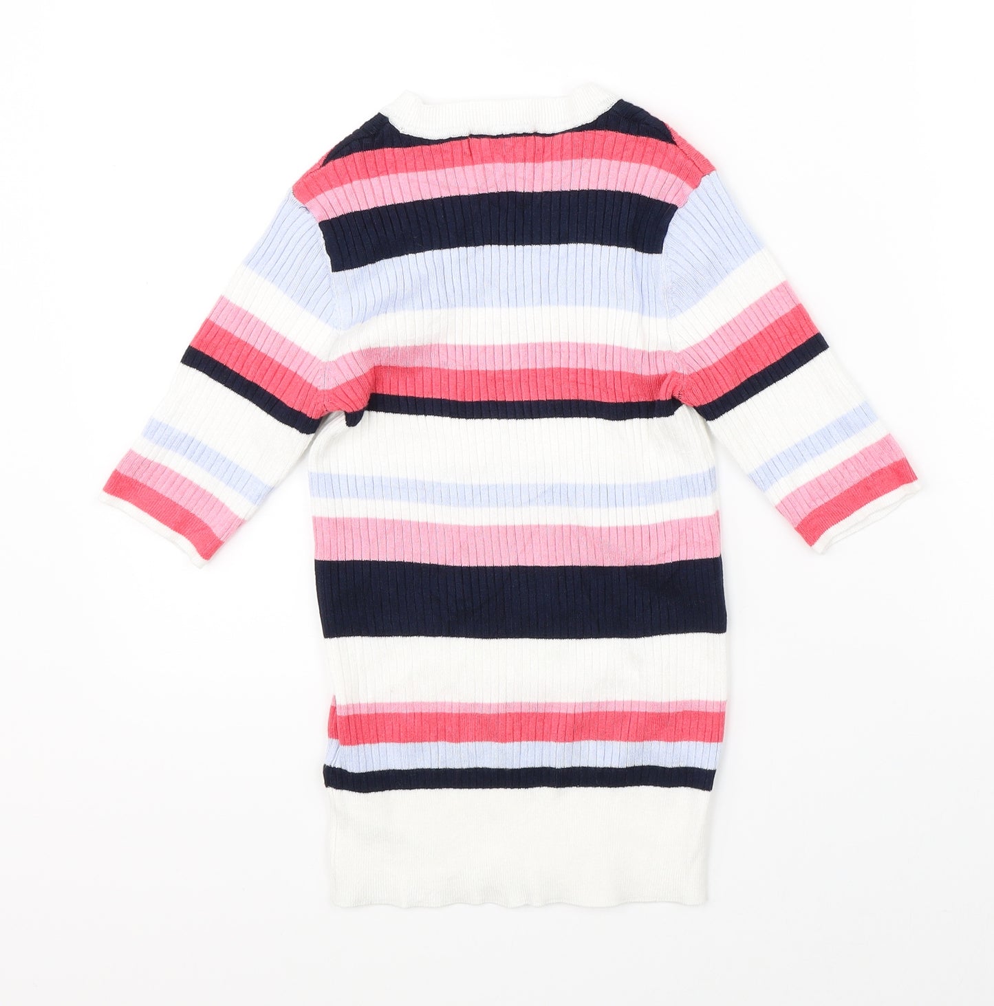 Marks & Spencer Womens Multicoloured Striped  Pullover Jumper Size 8
