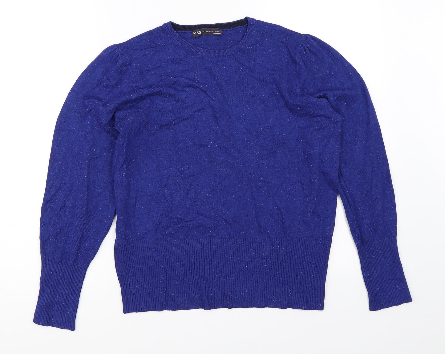 Marks & Spencer Womens Blue   Pullover Jumper Size 14