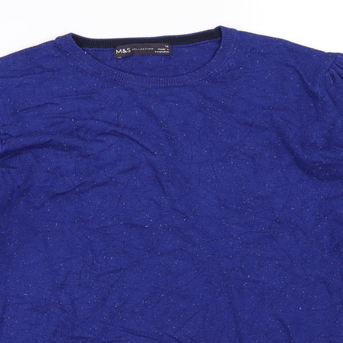 Marks & Spencer Womens Blue   Pullover Jumper Size 14