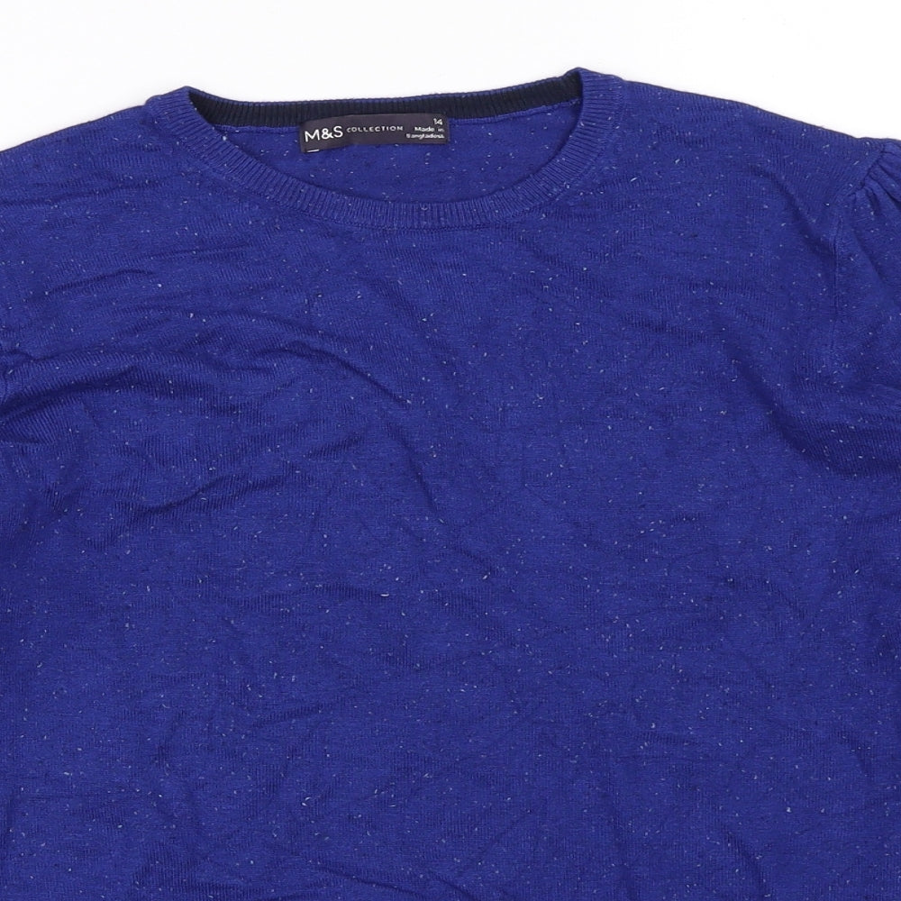 Marks & Spencer Womens Blue   Pullover Jumper Size 14