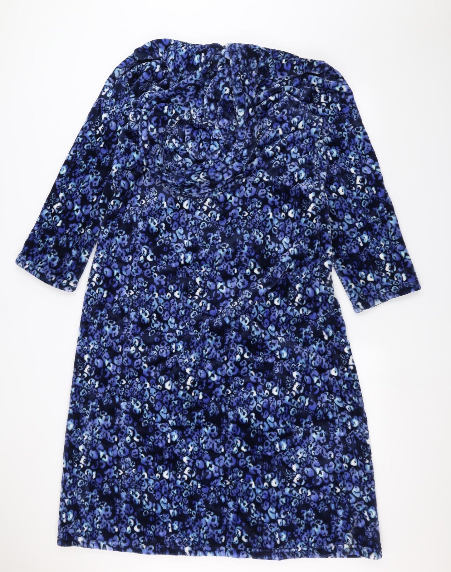 M&Co Womens Blue Solid  Babydoll Pyjama Top Size 14