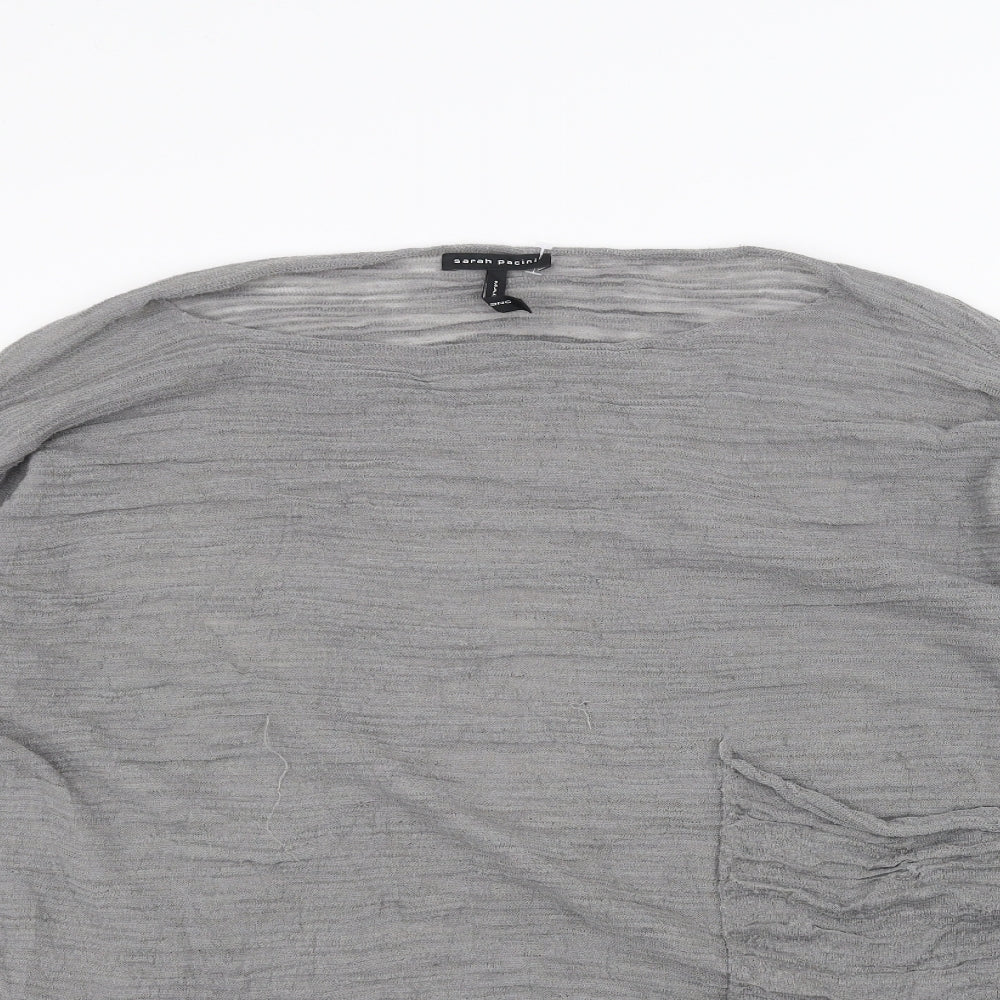 Sarah Pacini Womens Grey   Pullover Jumper One Size