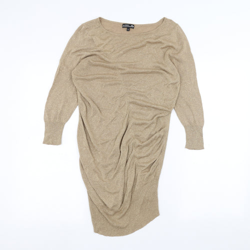 Papaya Womens Brown   Basic Blouse Size 12