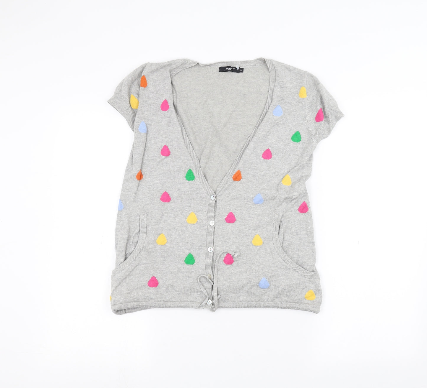 Zuiki Womens Grey   Cardigan Jumper Size S