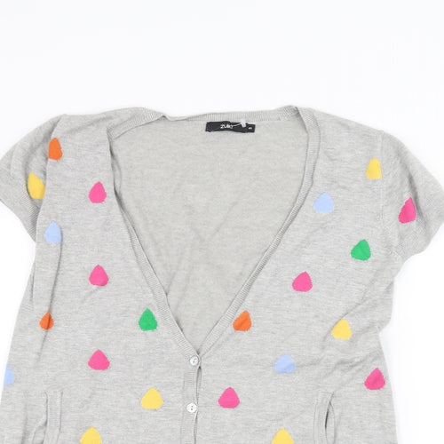 Zuiki Womens Grey   Cardigan Jumper Size S