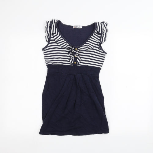 WalG Womens White Striped  A-Line  Size M