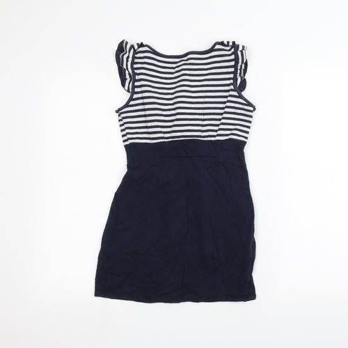 WalG Womens White Striped  A-Line  Size M