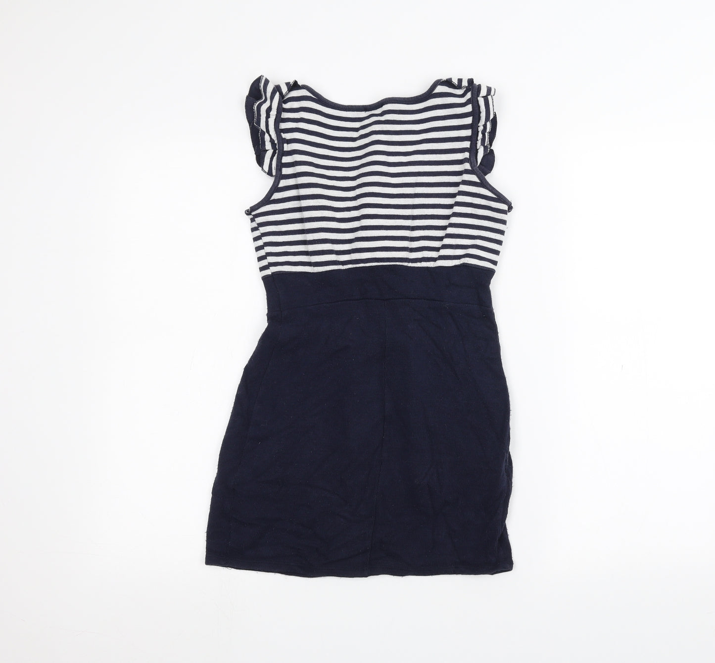 WalG Womens White Striped  A-Line  Size M