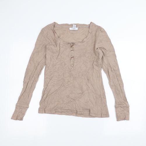 Alfani Womens Brown   Basic T-Shirt Size L