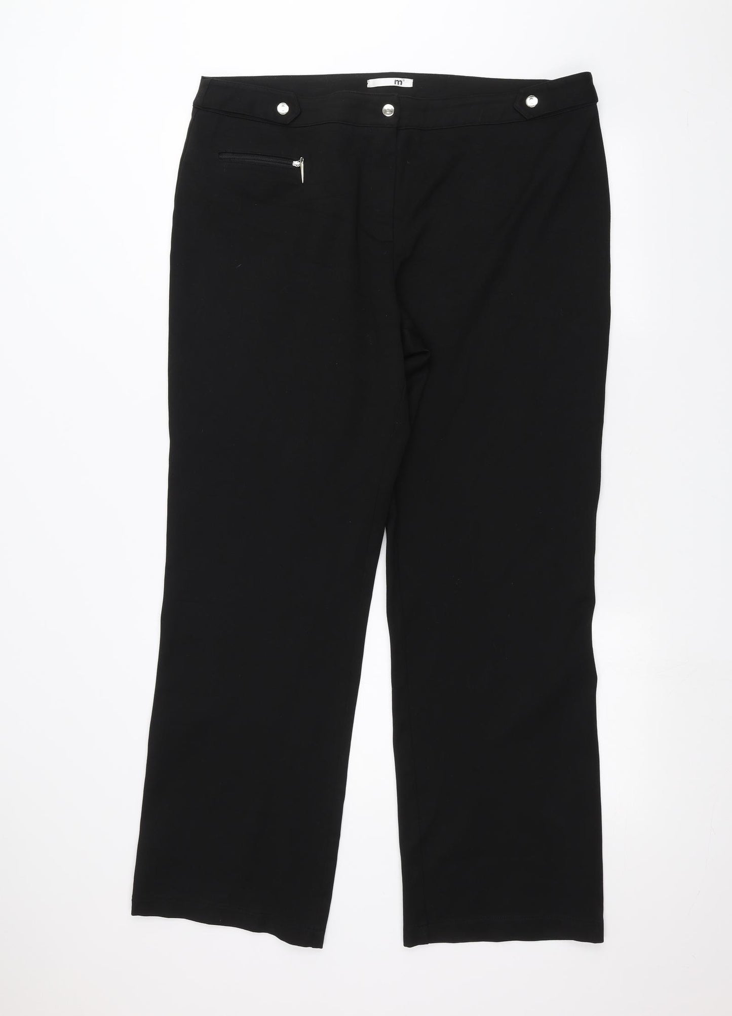 Preworn Womens Black   Trousers  Size 16 L29 in