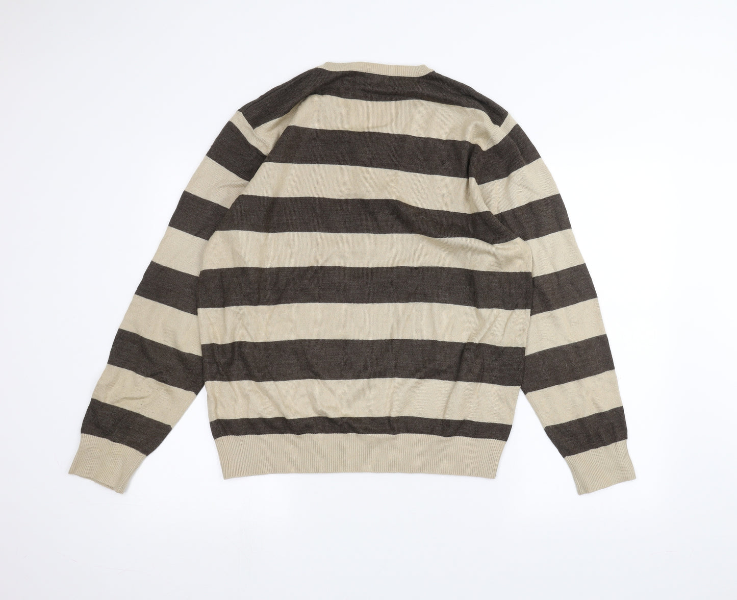 George Womens Brown Striped  Pullover Jumper Size M