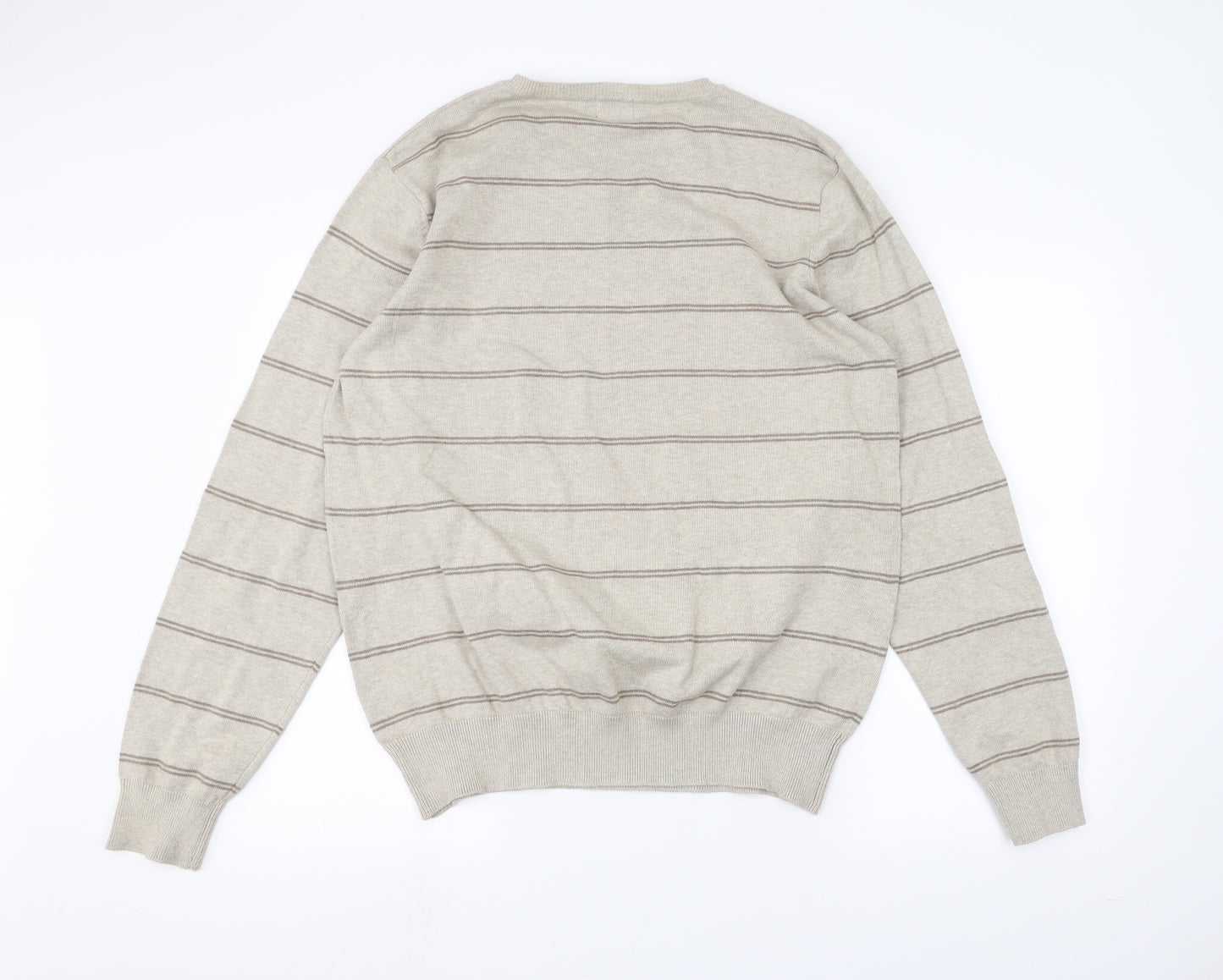 F&F Womens Brown Striped  Pullover Jumper Size XL