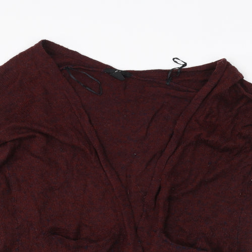 H&M Womens Red   Cardigan Jumper Size XS