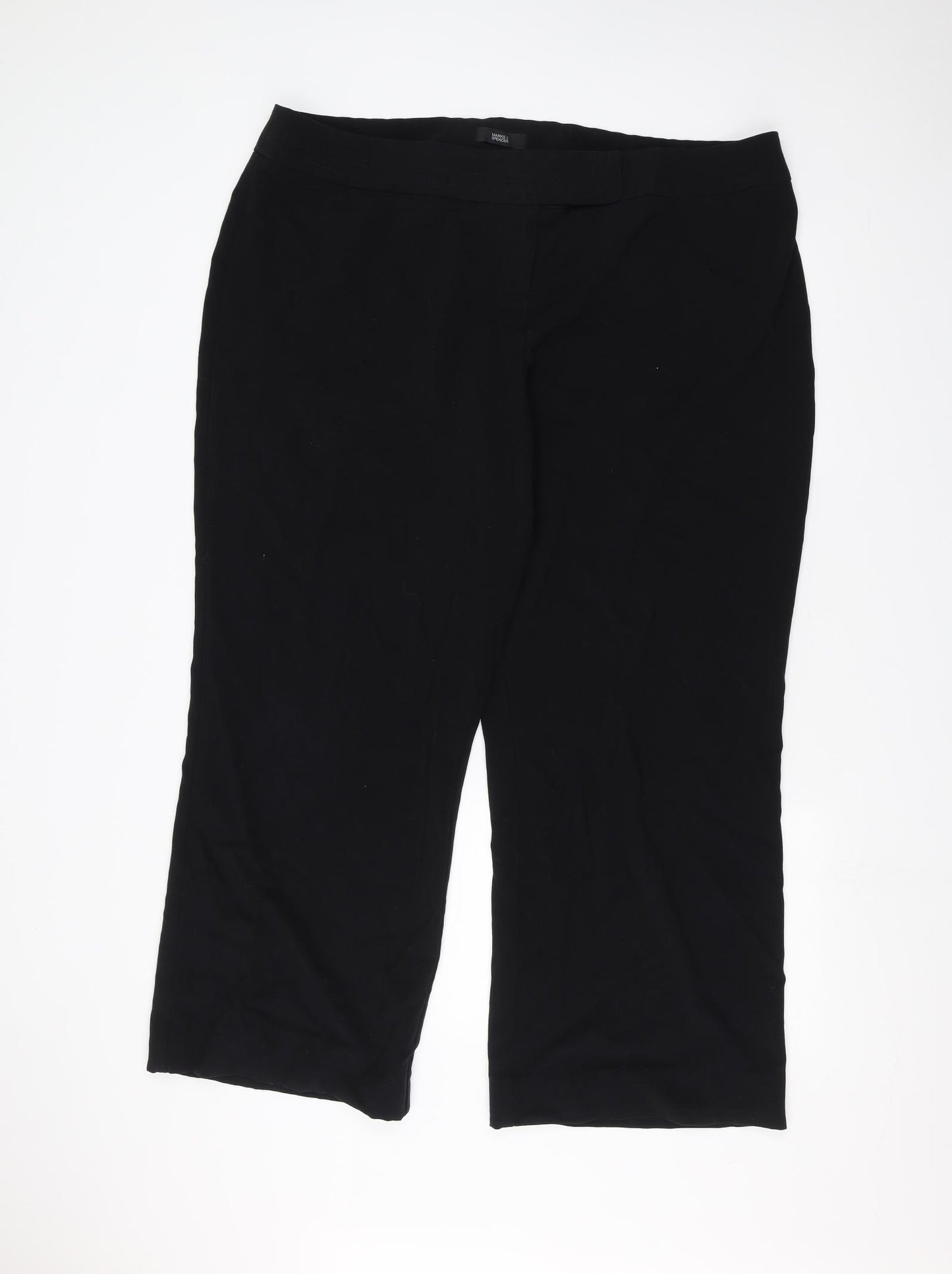 Marks and Spencer Womens Black   Trousers  Size 24 L28 in