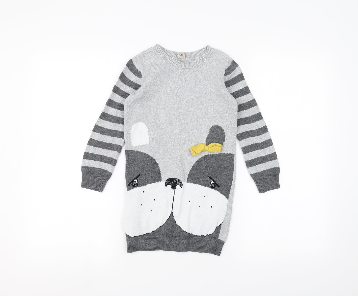TU Girls Grey   Pullover Jumper Size 6 Years