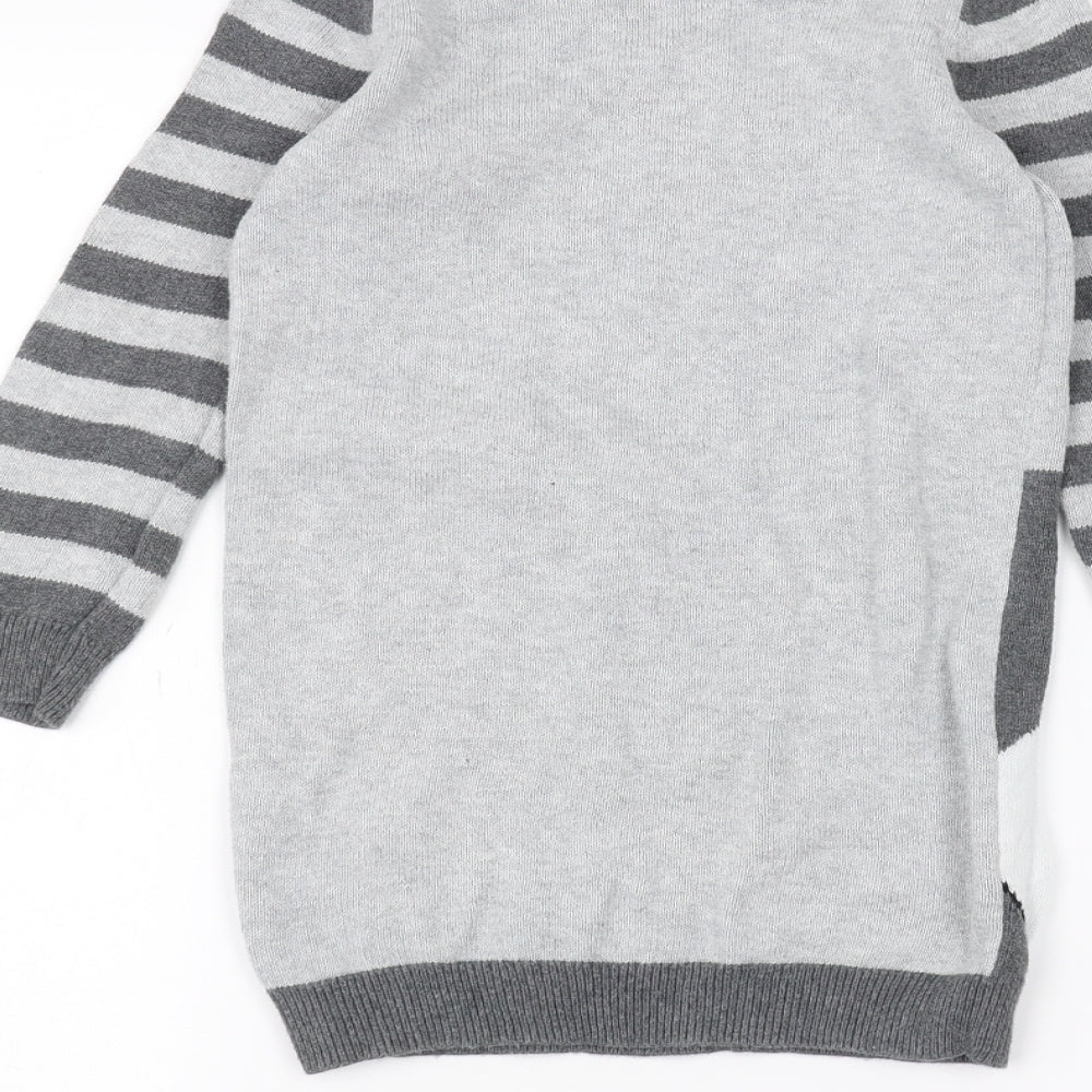 TU Girls Grey   Pullover Jumper Size 6 Years