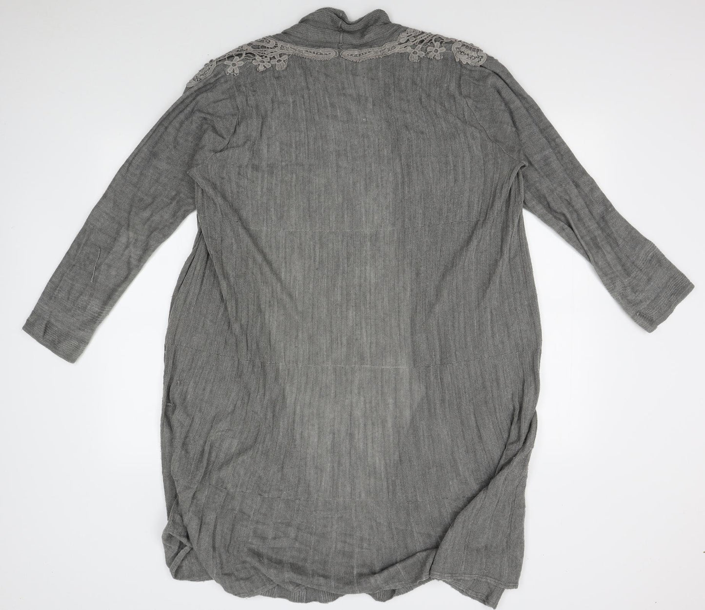 Changes By Together Womens Grey Floral  Cardigan Jumper Size 16