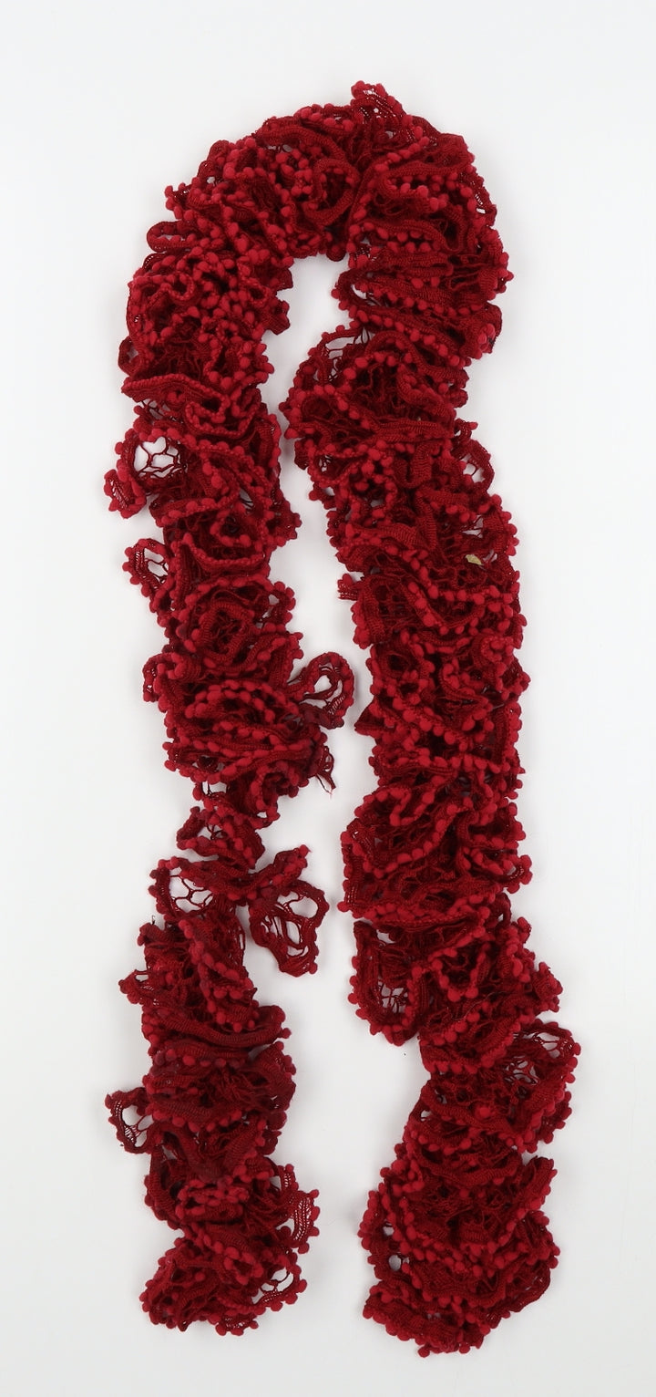 Preworn Womens Red    Scarf   - boa