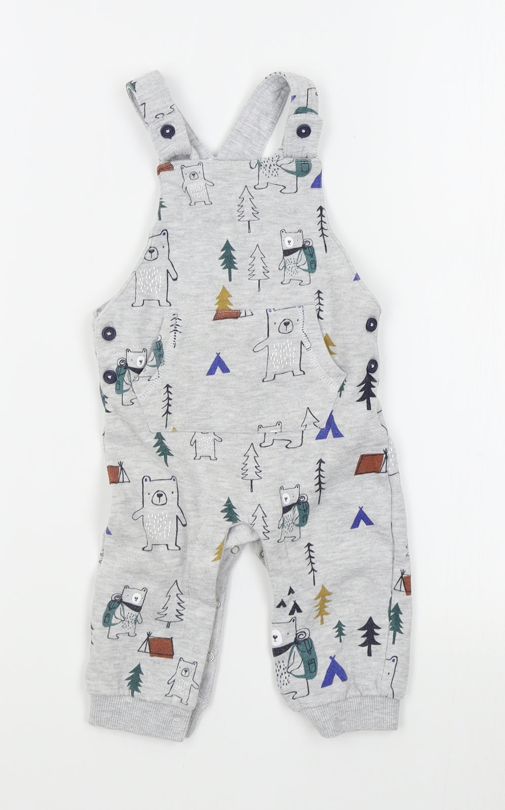 F&F Baby Grey   Dungaree One-Piece Size 6-9 Months