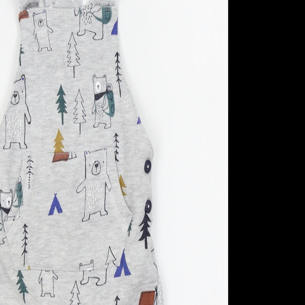 F&F Baby Grey   Dungaree One-Piece Size 6-9 Months