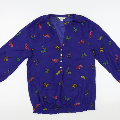 Monsoon Womens Blue   Basic Button-Up Size S
