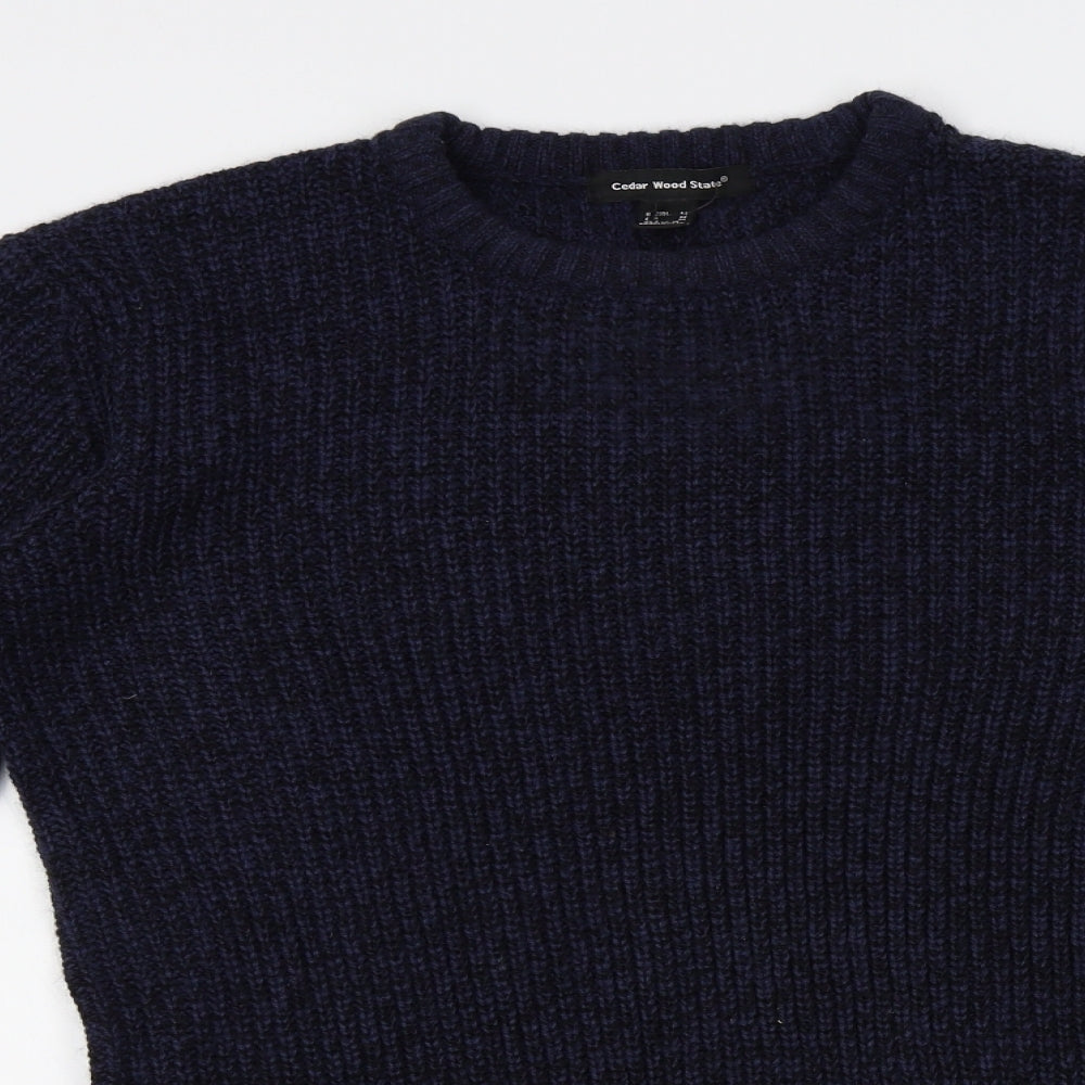 Cedar Wood State Mens Blue   Pullover Jumper Size M