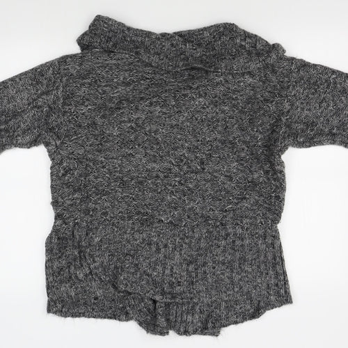 New Look Womens Grey   Wrap Jumper Size 12