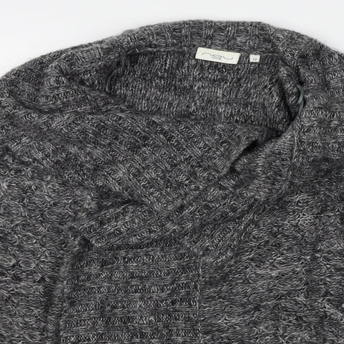 New Look Womens Grey   Wrap Jumper Size 12