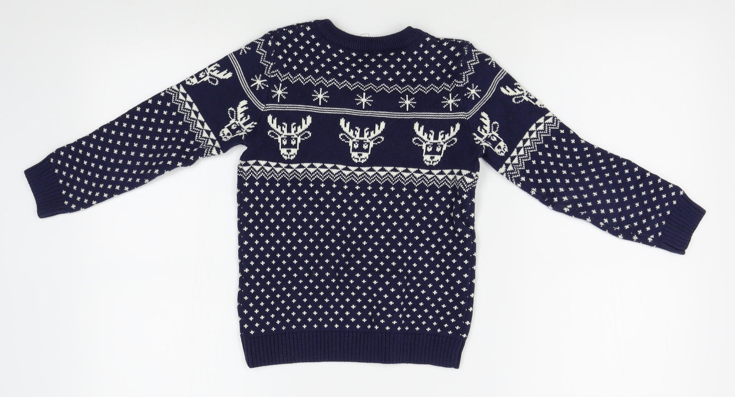 John Lewis Boys Blue   Pullover Jumper Size 7 Years