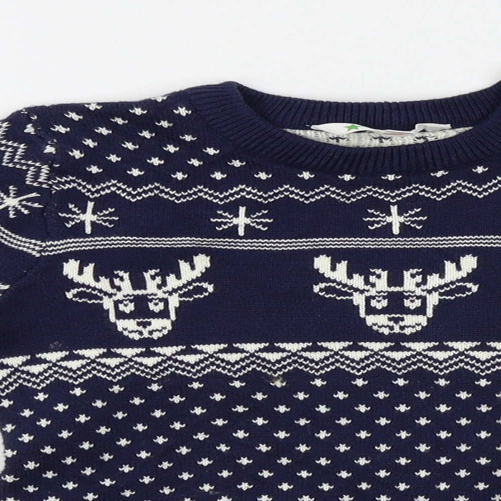 John Lewis Boys Blue   Pullover Jumper Size 7 Years